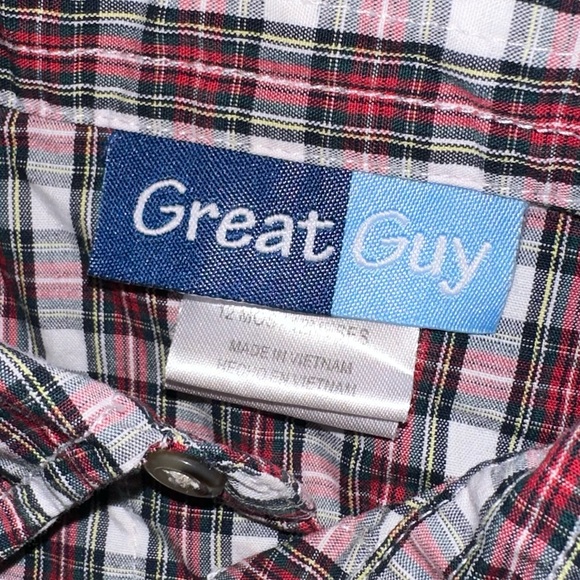 Plaid/corduroy 12mo outift - Picture 2 of 3